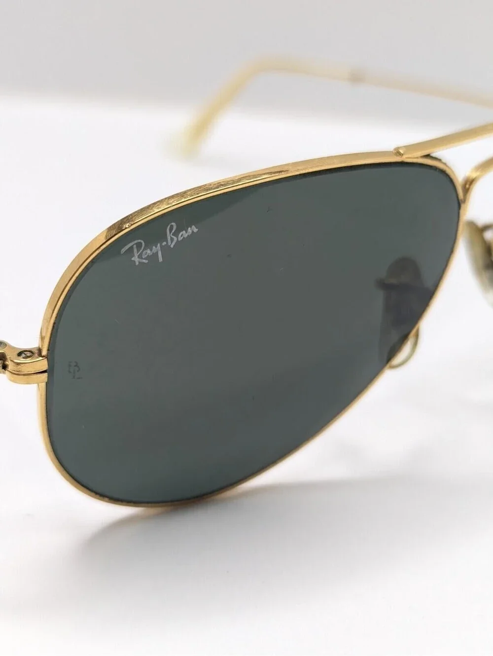 58[]14 VINTAGE B&L RAY BAN GOLD Aviator Pilot SUNGLASSES